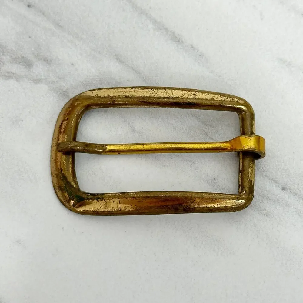 Hickok USA Vintage Small Gold Tone Simple Basic Belt Buckle